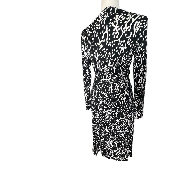 DVF Diane von Furstenberg xTarget MIDI Sea Spots Black Wrap Dress Size L… - Picture 6 of 12